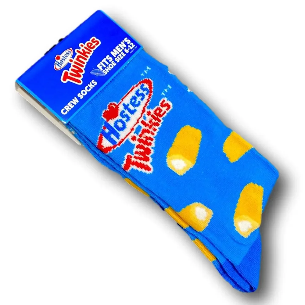 3/$20 Hostess Twinkies Funny Novelty Crew Socks - NWT